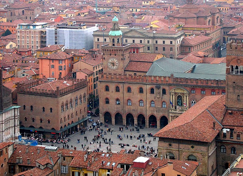 Vista aérea da Universidade de Bolonha